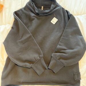 Free People Cutback mock neck